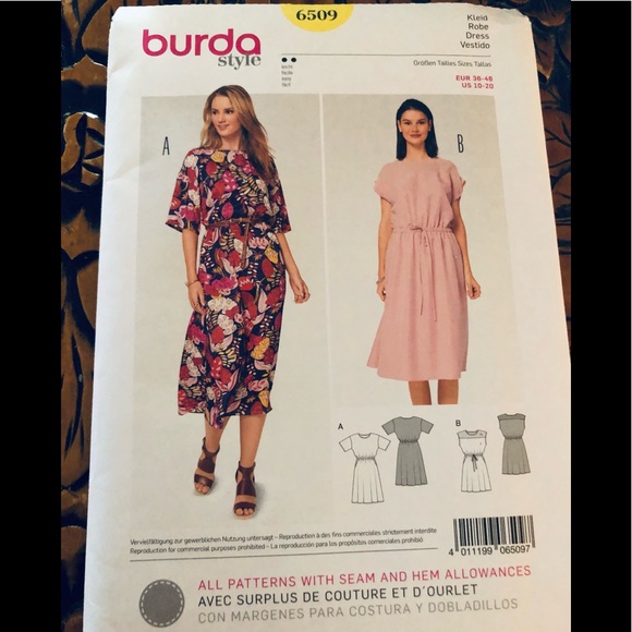 - - Burda style dress 6509 us size 10-20 - Picture 1 of 6